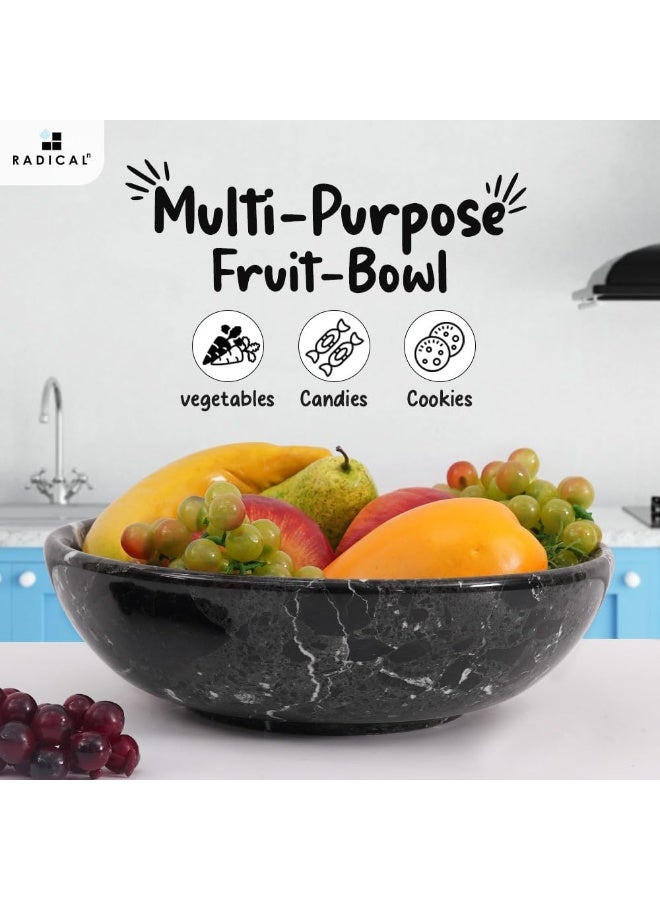 RADICALn Black Marble Decorative Fruit & Candy Bowl | 10" Handmade Bowl for Kitchen & Dining Table - Image 5